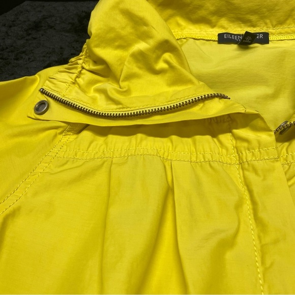 Eileen Fisher Anorak Rain Jacket Women’s SP Yellow Double Zipper Pockets - Picture 10 of 15